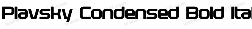 Plavsky Condensed Bold Italic字体转换